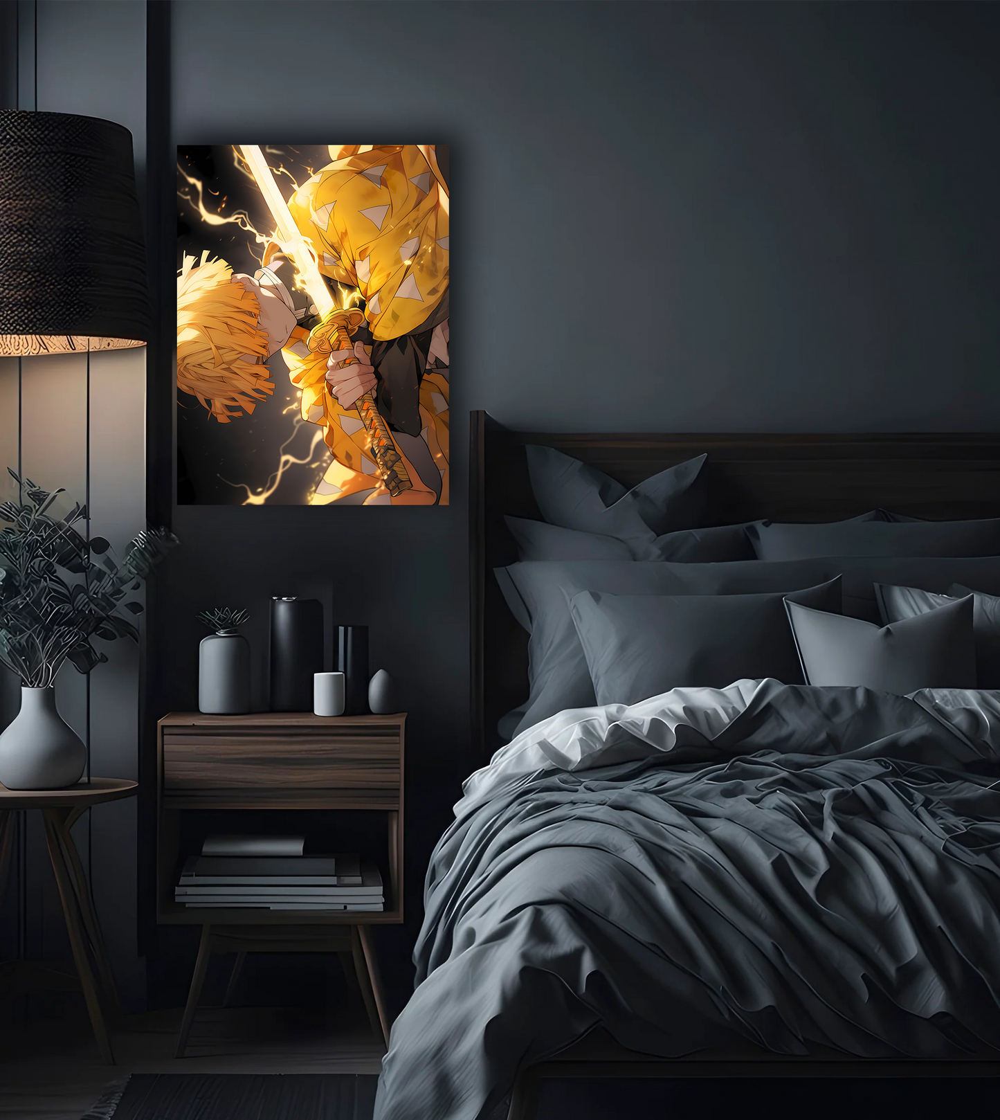 Zenitsu Demon Slayer Premium Photo Frame – High Quality Anime Wall Art