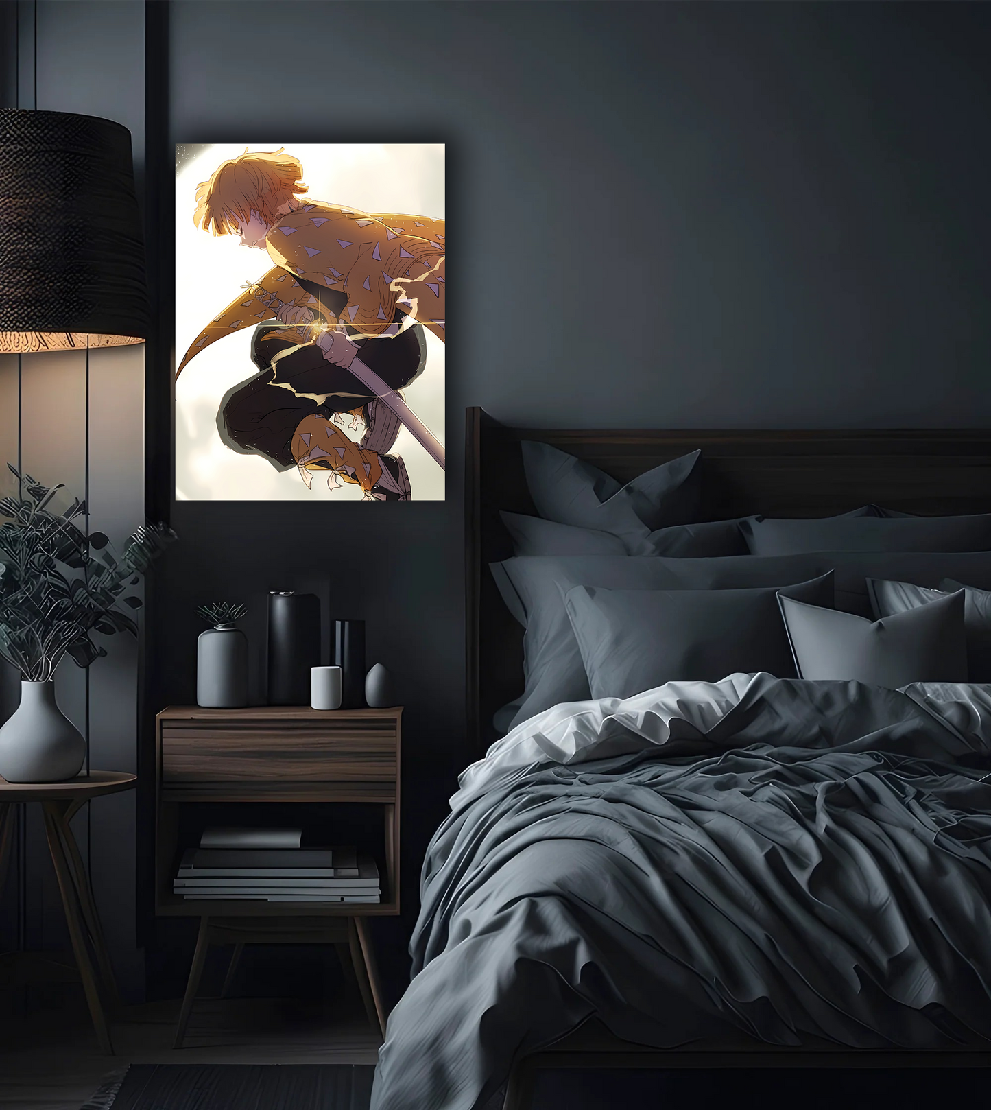 Zenitsu Demon Slayer Premium Photo Frame – High Quality Anime Wall Art