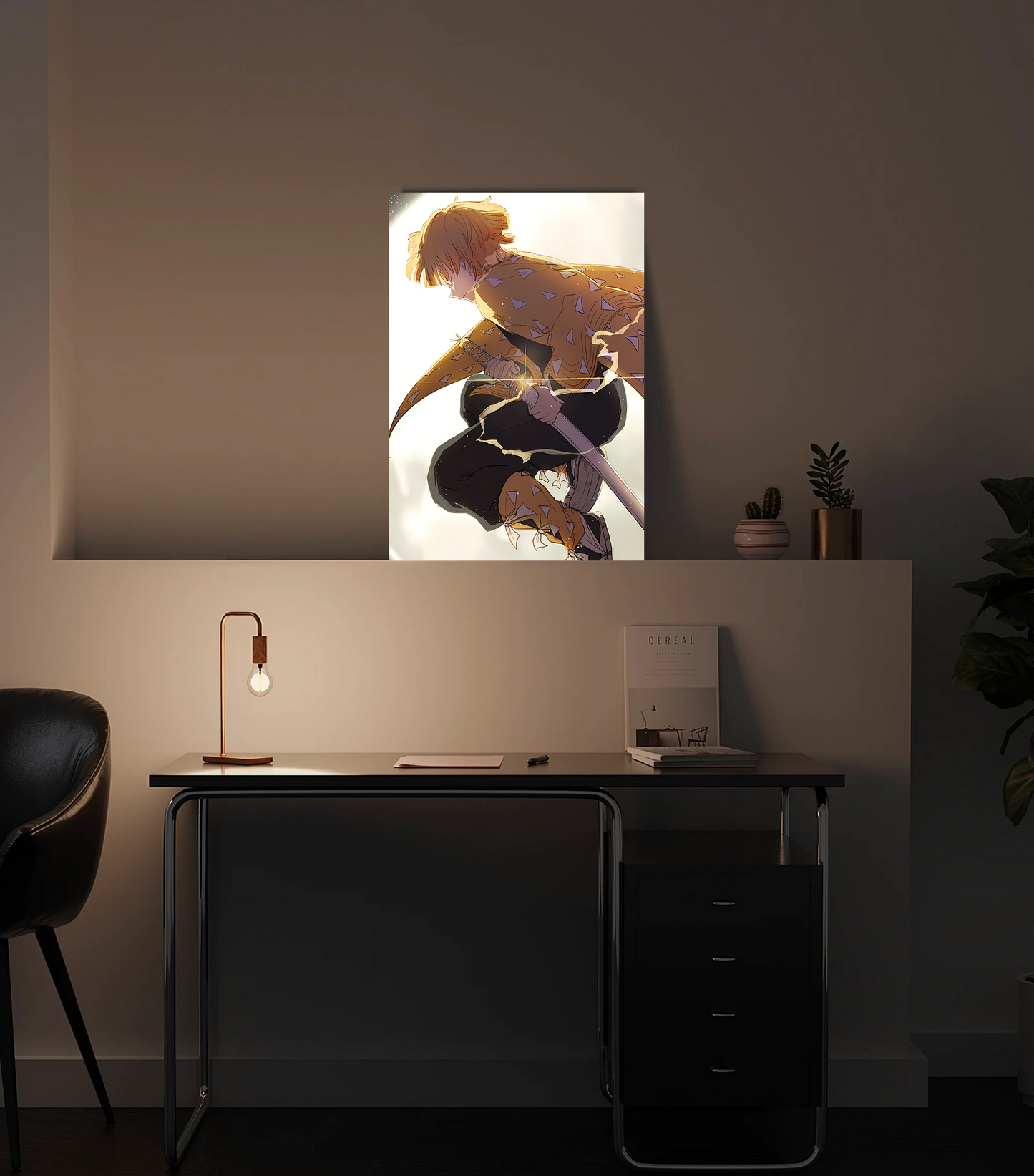 Zenitsu Demon Slayer Premium Photo Frame – High Quality Anime Wall Art