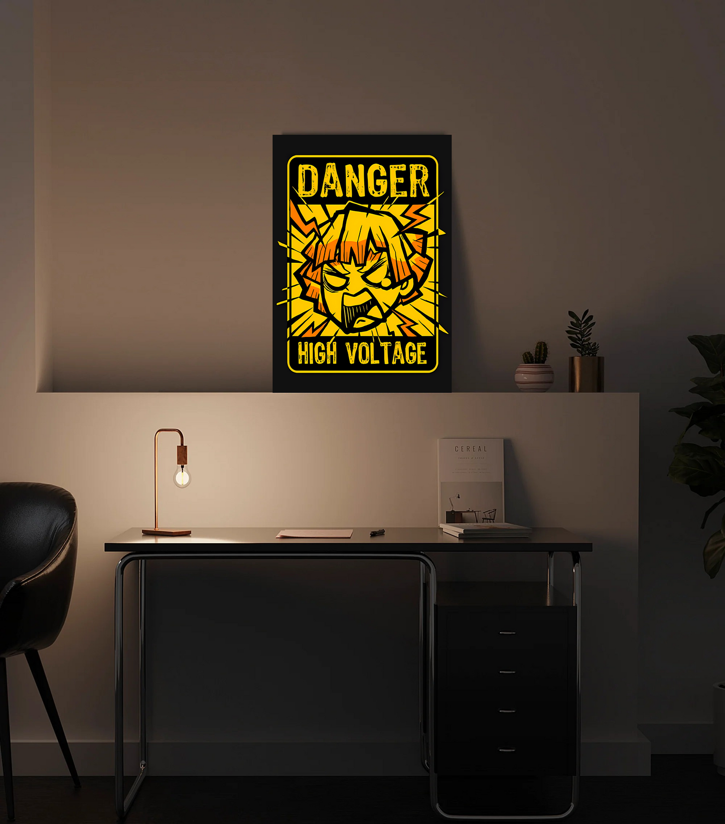 Zenitsu Demon Slayer Premium Photo Frame – High Quality Anime Wall Art