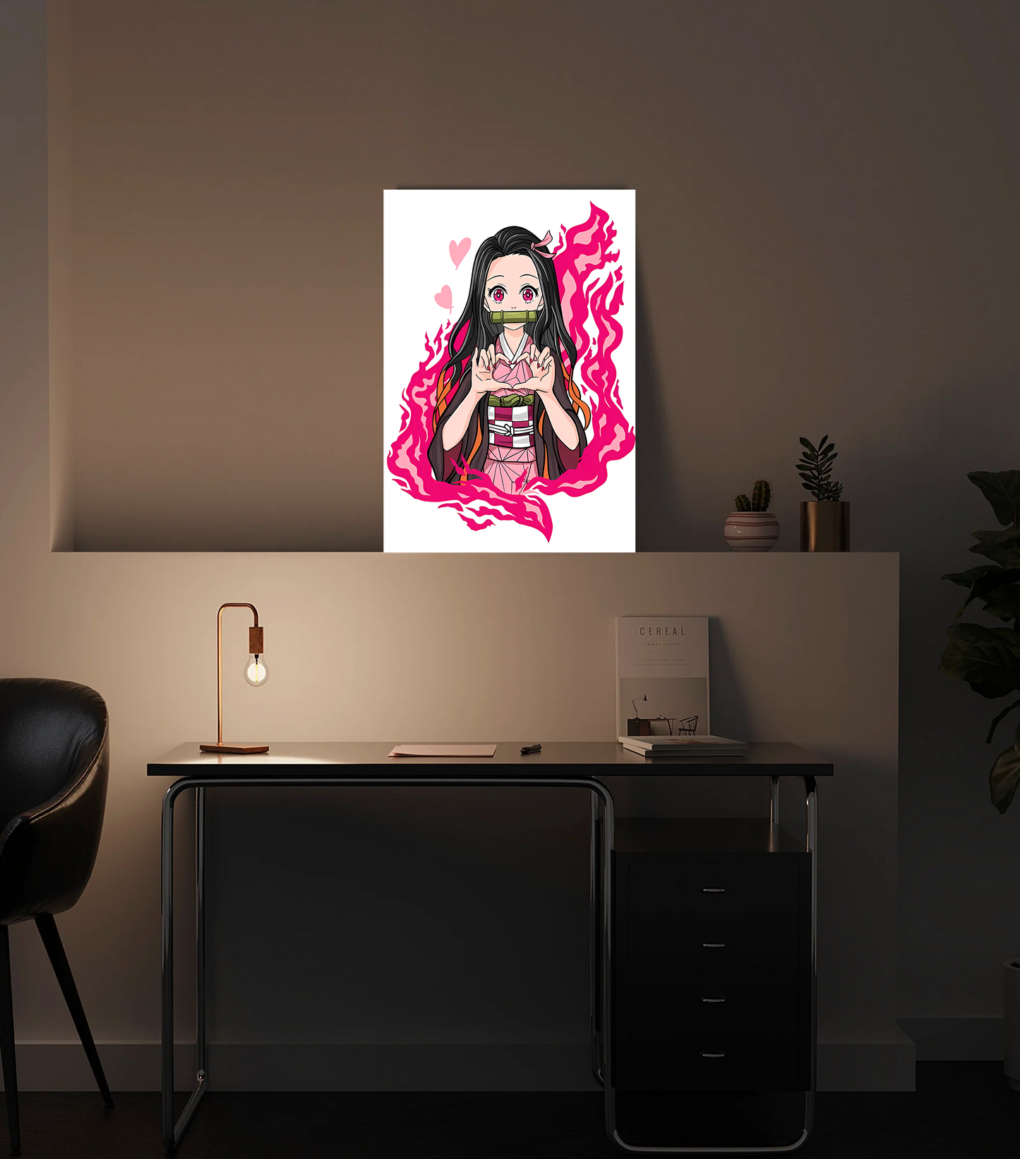 Nezuko Kamado Demon Slayer Premium Photo Frame – High Quality Anime Wall Art