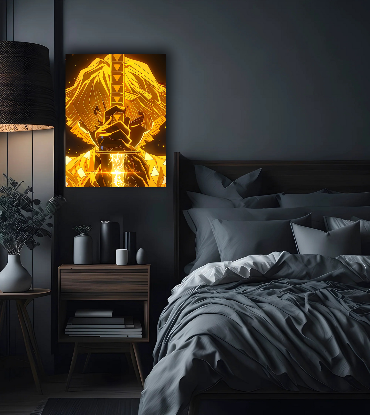 Zenitsu Demon Slayer Premium Photo Frame – High Quality Anime Wall Art