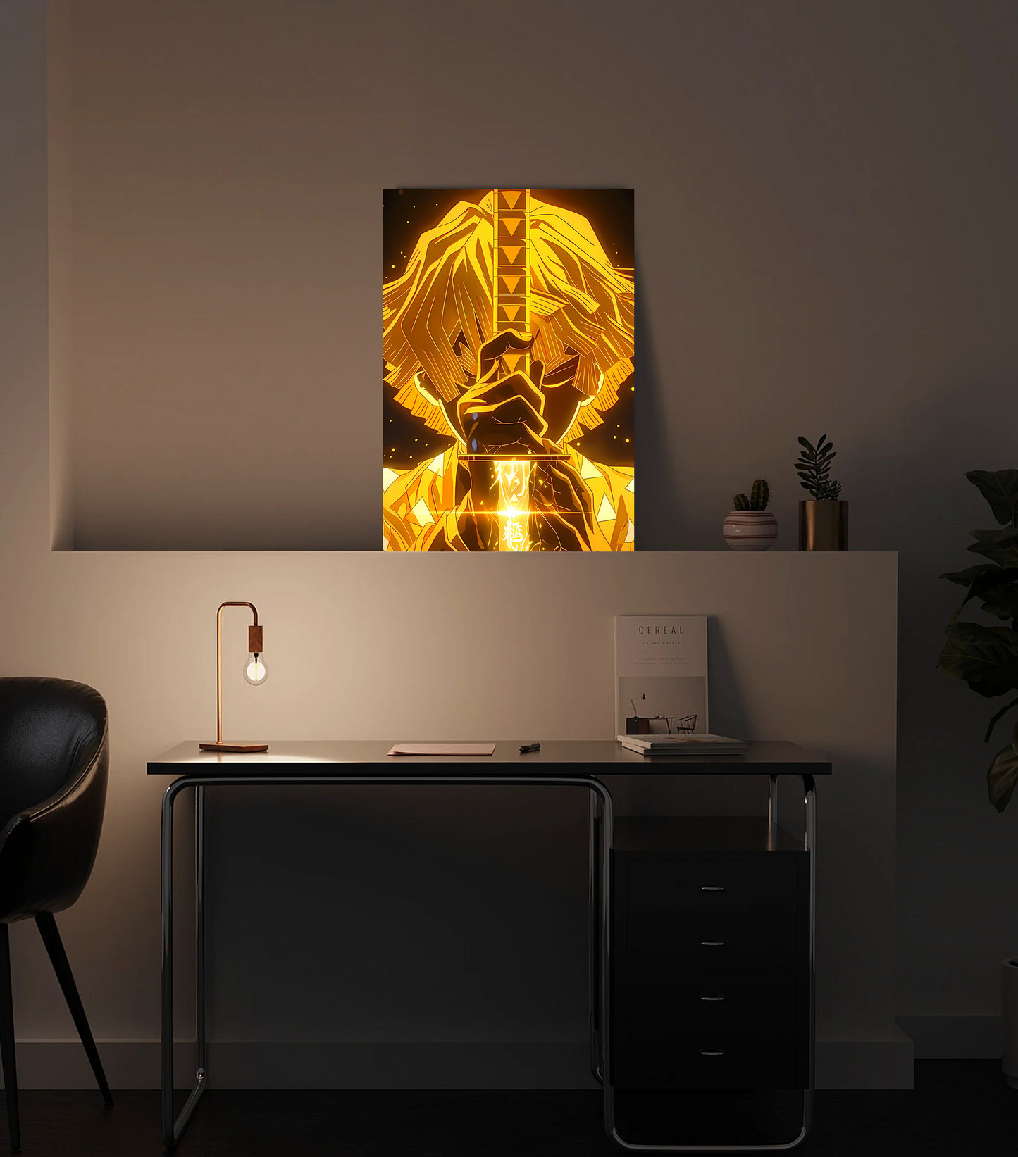 Zenitsu Demon Slayer Premium Photo Frame – High Quality Anime Wall Art