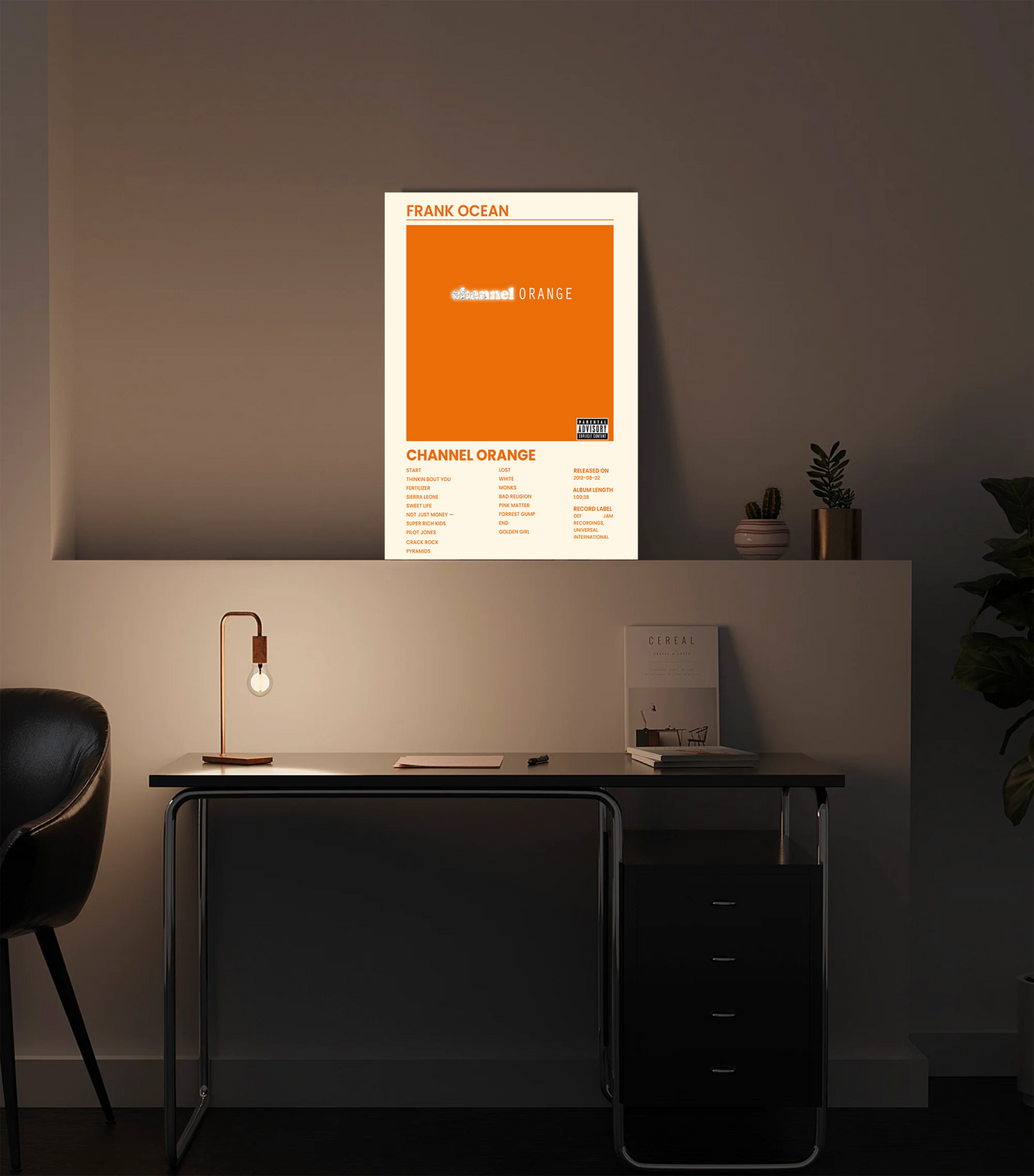CHANNEL ORANGE - Frank Ocean Album Premium Photo Frame – High Quality Wall Art