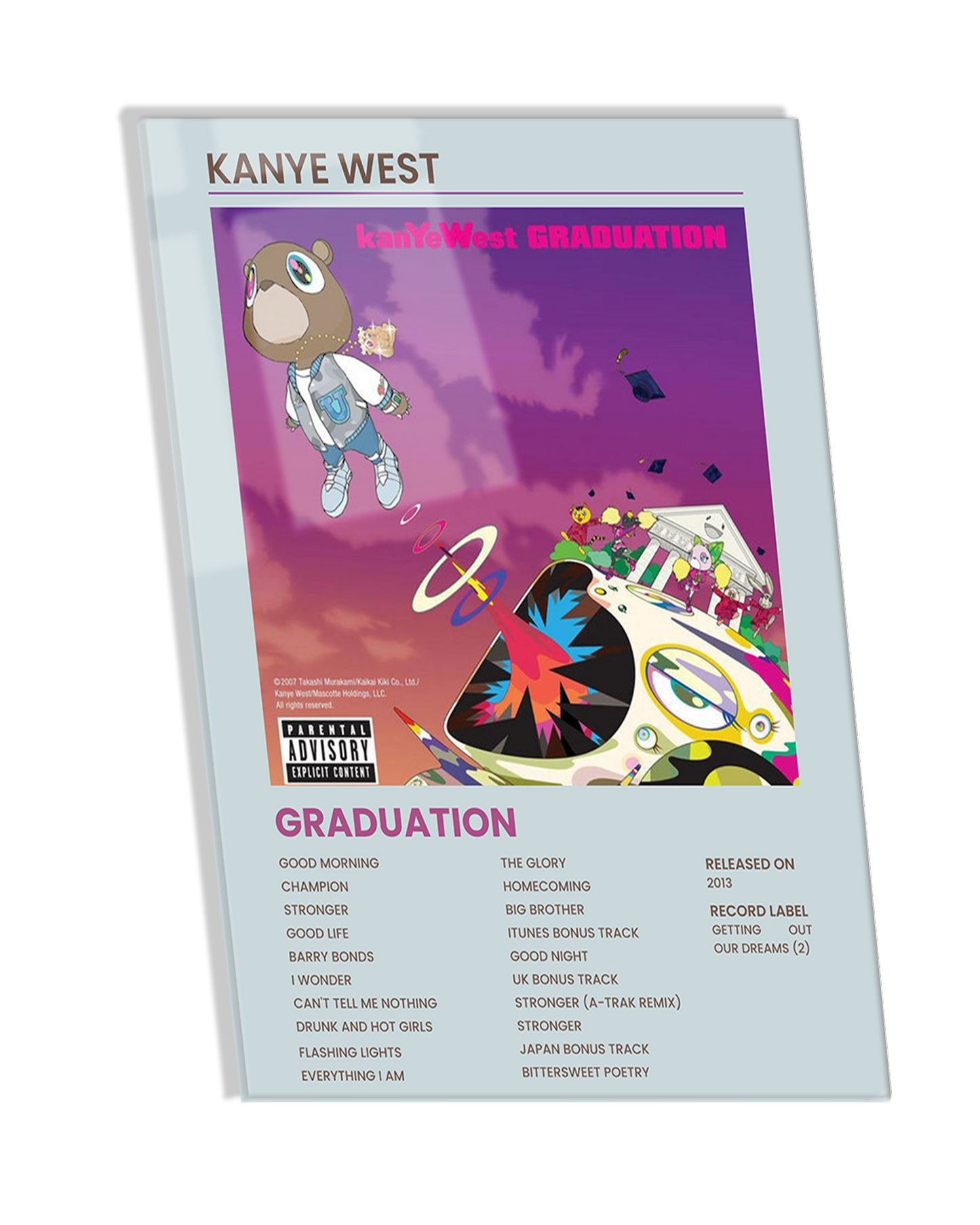 GRADUATION - Kanye West Hip Hop Album Premium Photo Frame – High Quality Hip Hop Wall Art