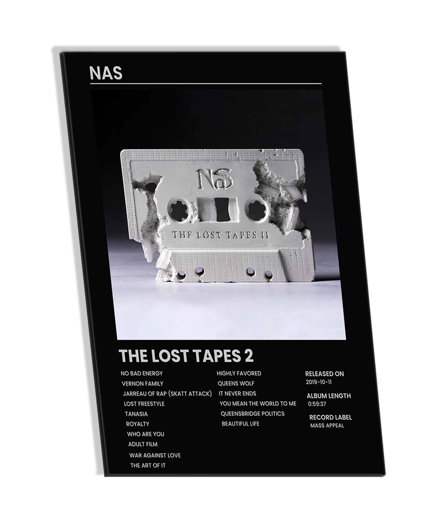 THE LOST TAPES 2 - Nas Hip Hop Album Premium Photo Frame – High Quality Hip Hop Wall Art