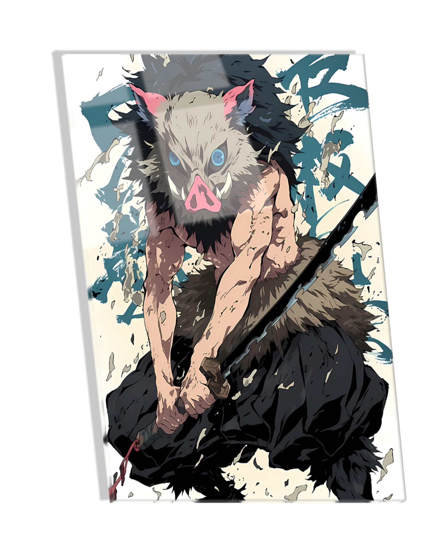 Inosuke Hashibira - Demon Slayer Premium Acrylic Photo Frame Anime Wall art, anime posters, canvas art, anime metallic posters