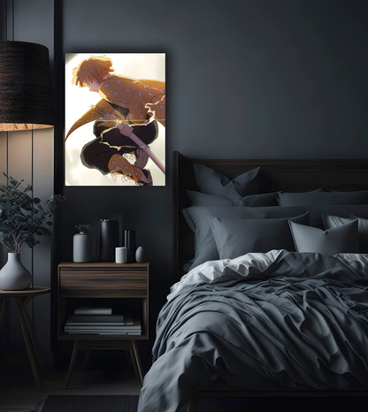 Zenitsu Demon Slayer Premium Photo Frame –  High Quality Anime Wall Art