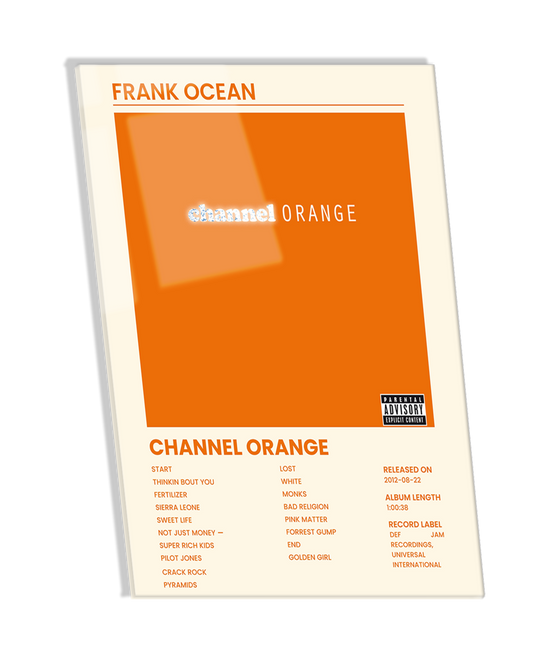 CHANNEL ORANGE -  Frank Ocean Album Premium Photo Frame –  High Quality Wall Art