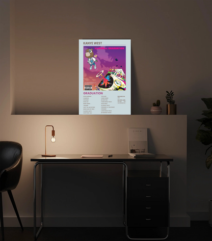 GRADUATION  - Kanye West Hip Hop Album Premium Photo Frame –  High Quality Hip Hop Wall Art