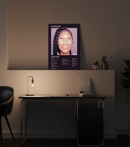 Her Loss - 21 Savage Hip Hop Album Premium Photo Frame –  High Quality Hip Hop Wall Art