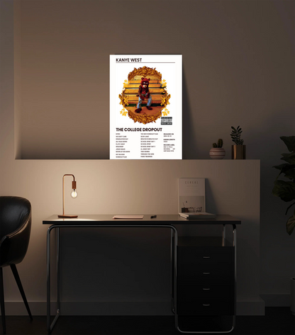 THE COLLEGE DROPOUT  - Kanye West Hip Hop Album Premium Photo Frame –  High Quality Hip Hop Wall Art