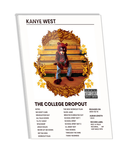 THE COLLEGE DROPOUT  - Kanye West Hip Hop Album Premium Photo Frame –  High Quality Hip Hop Wall Art