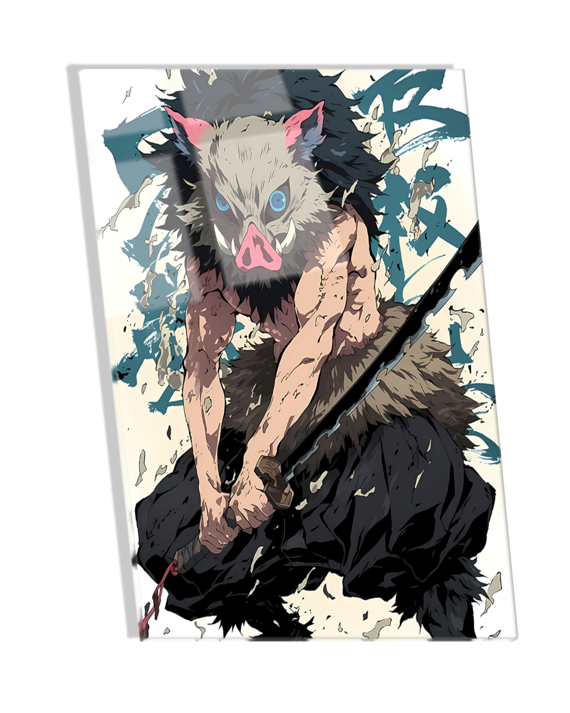 Inosuke Hashibira - Demon Slayer Premium  Acrylic Photo Frame Anime Wall art, anime posters, canvas art, anime metallic posters