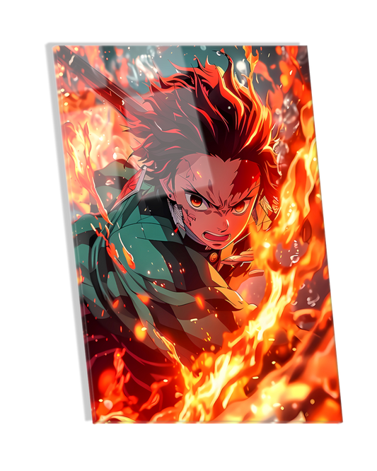Tanjiro Kamado  - Demon Slayer Premium  Acrylic Photo Frame Anime Wall art, anime posters, canvas art, anime metallic posters