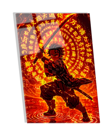 Tanjiro Kamado  - Demon Slayer Premium  Acrylic Photo Frame Anime Wall art, anime posters, canvas art, anime metallic posters