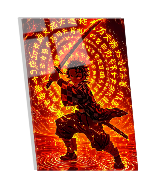 Tanjiro Kamado  - Demon Slayer Premium  Acrylic Photo Frame Anime Wall art, anime posters, canvas art, anime metallic posters