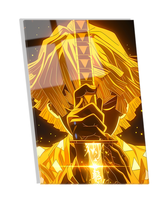 Zenitsu  - Demon Slayer Premium  Acrylic Photo Frame Anime Wall art, anime posters, canvas art, anime metallic posters